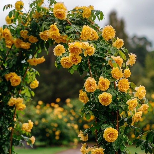Róża pnąca pachnąca ŻÓŁTA - powtarzająca kwitnienie